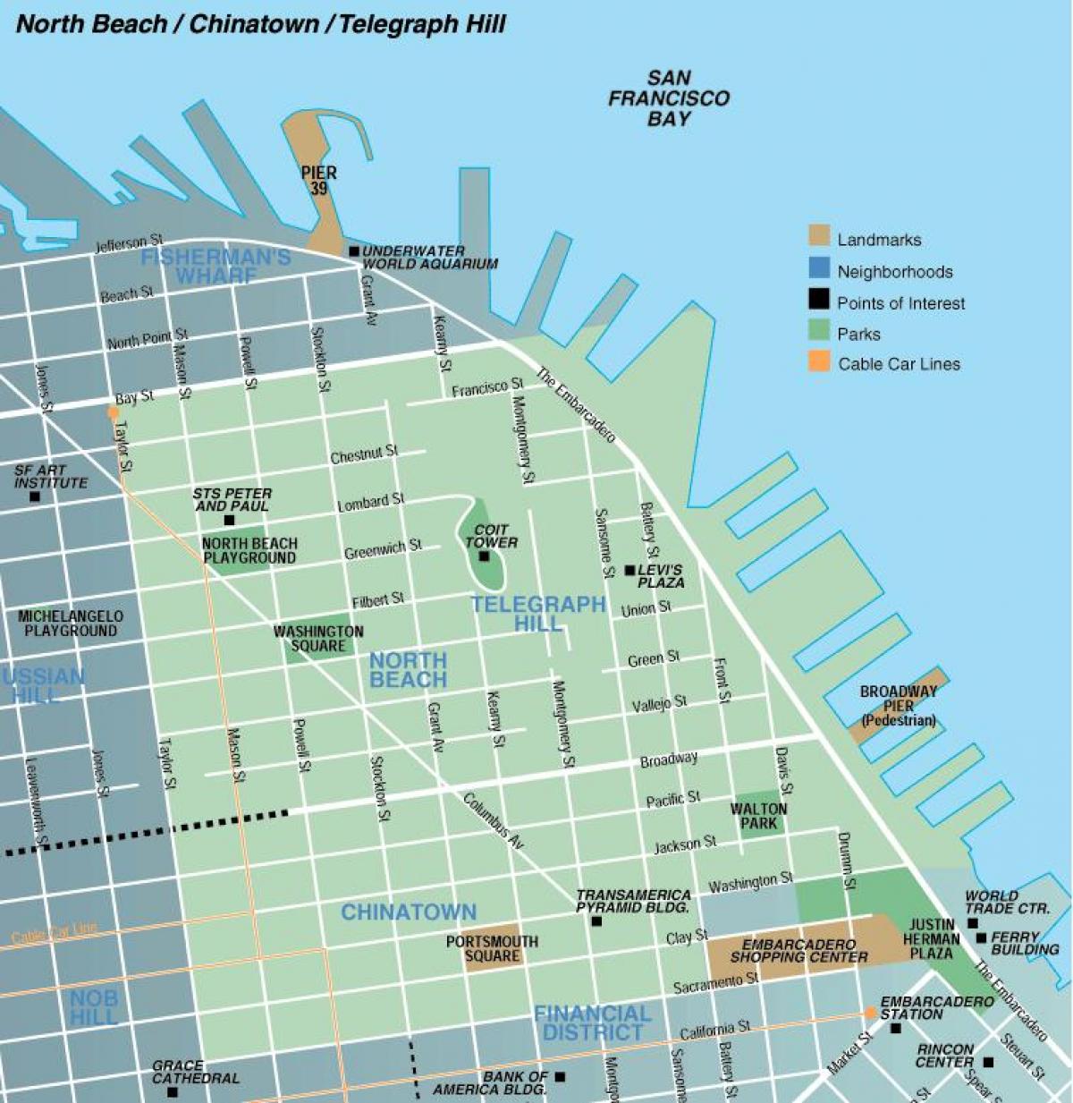 Kart şimali çimərlik San-Fransiskoda