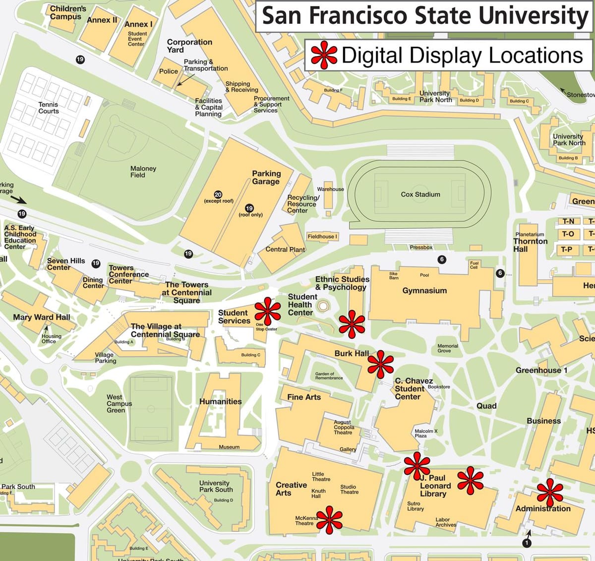 San-Fransisko dövlət universiteti xəritədə