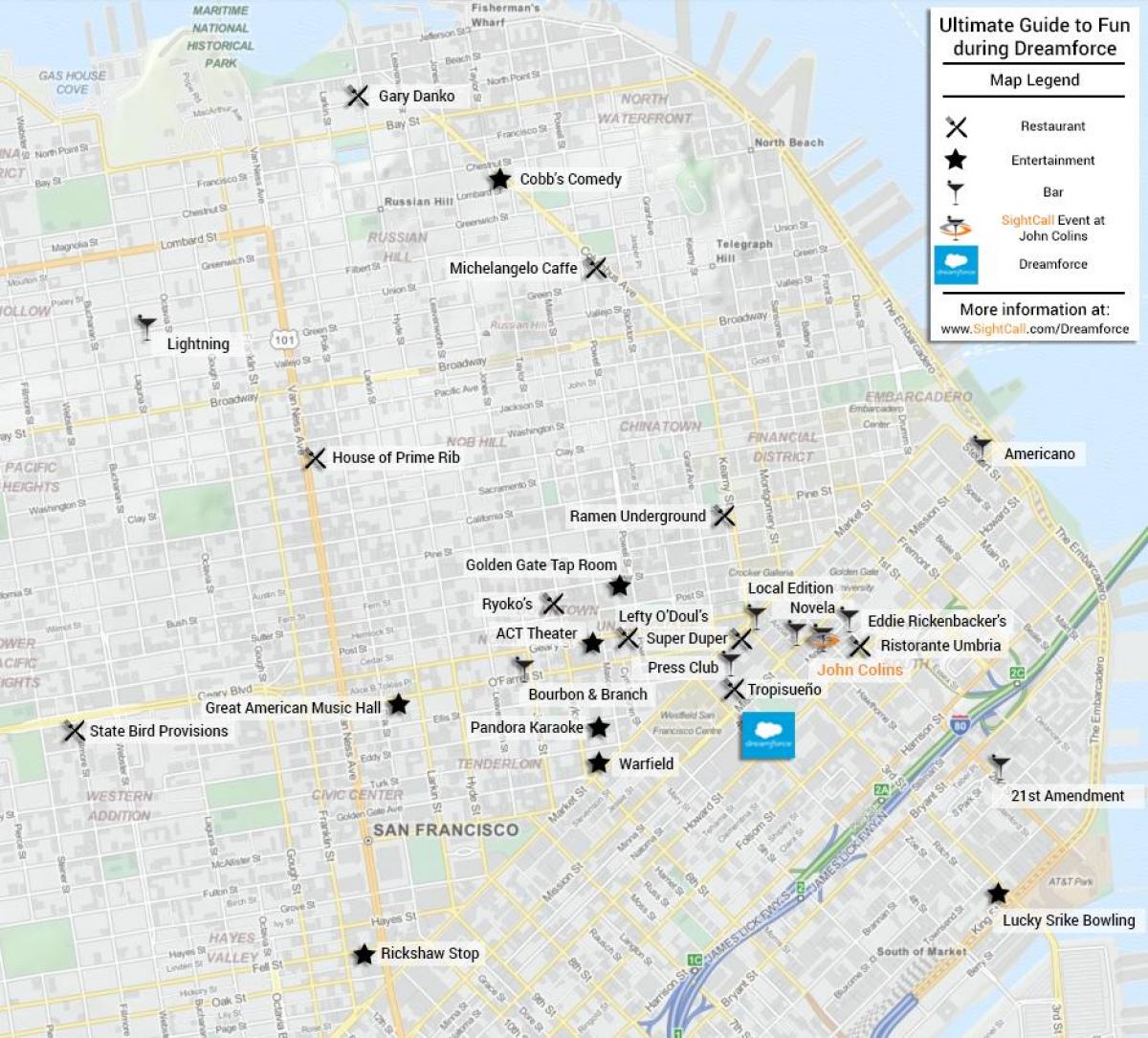 Kart San-Fransisko-bar