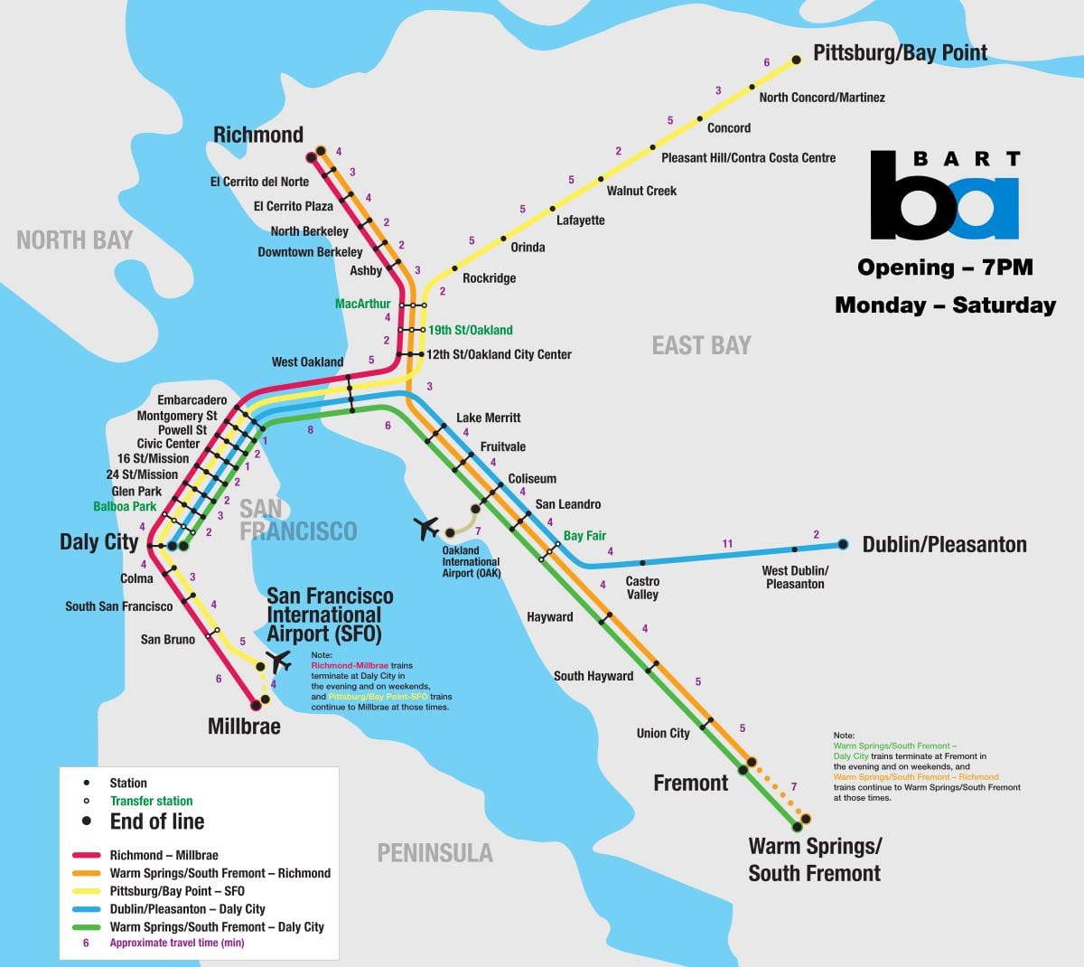 Bart sisteminin San-Fransisko xəritə