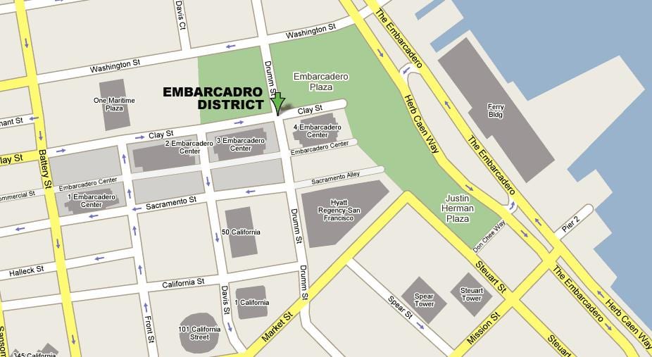 Kart Embarcadero San-Fransiskoda