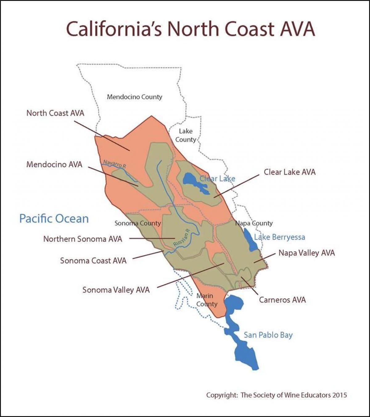 Kart kaliforniya sahillərində şimal San-Fransiskoda