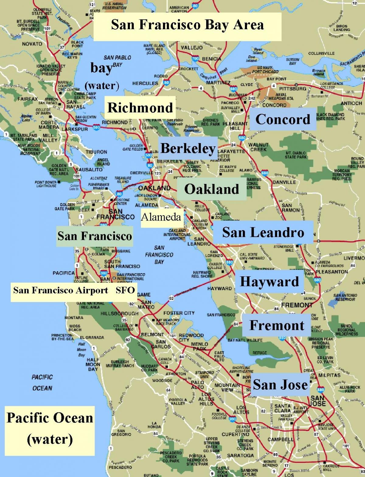 kart San-Fransisko şəhərində Kaliforniya