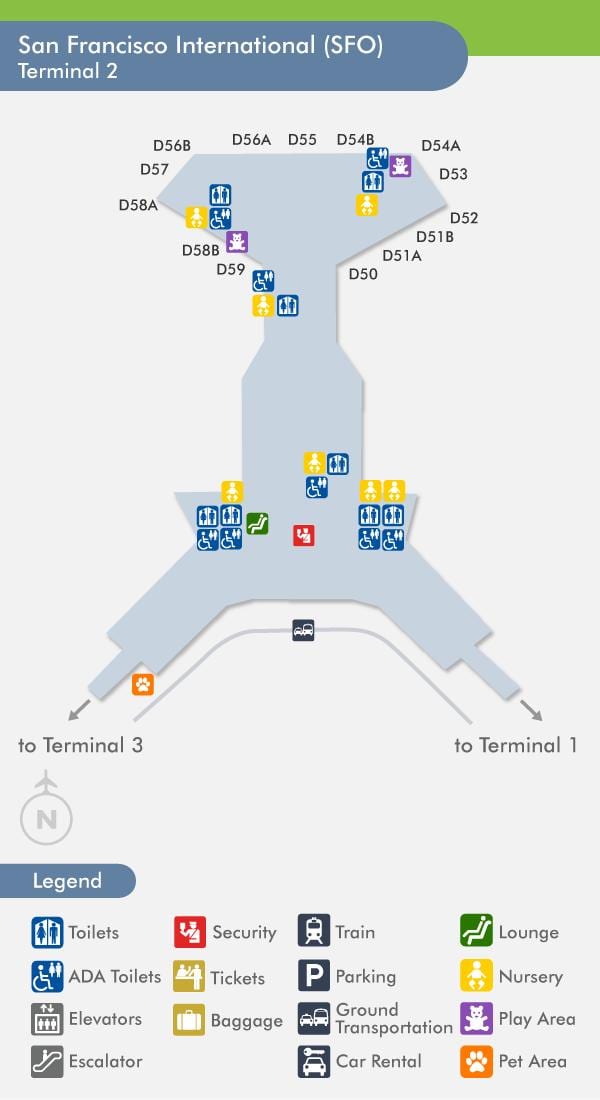 Terminal hava limanından San-Fransisko 2 xəritədə