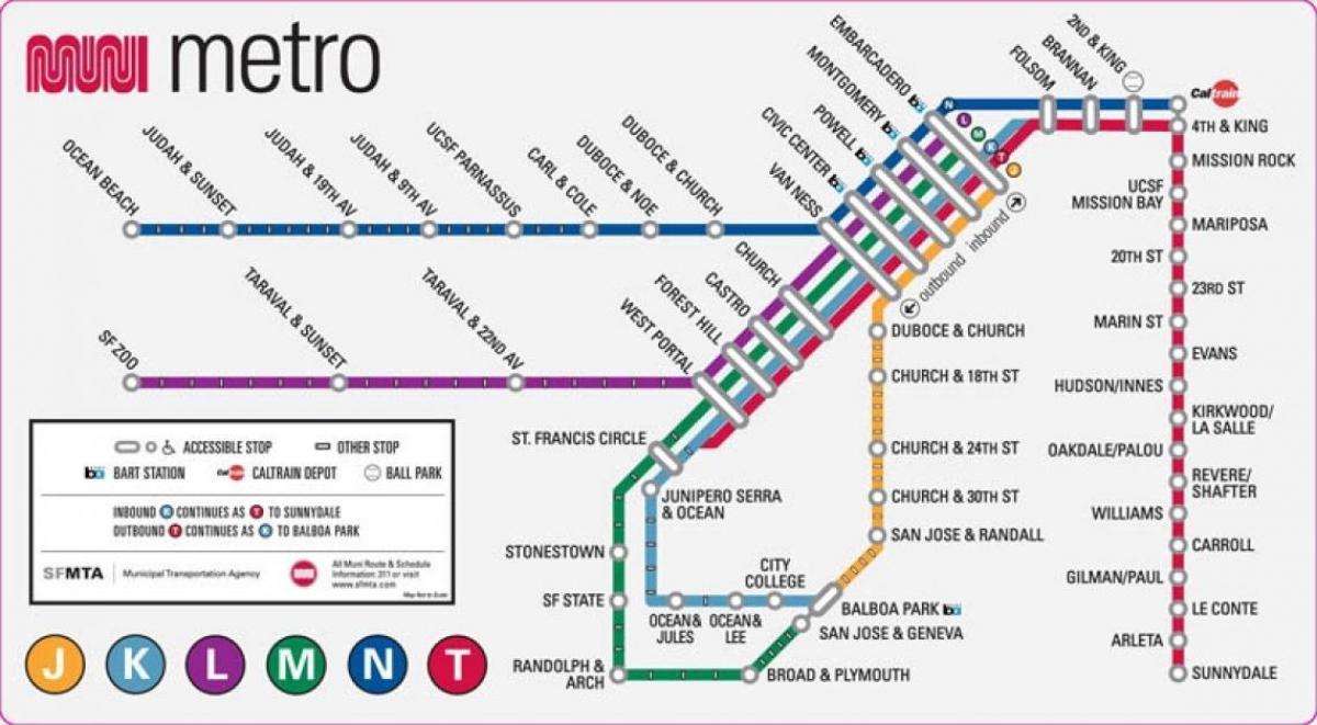 Metro San Francisco xəritəsi