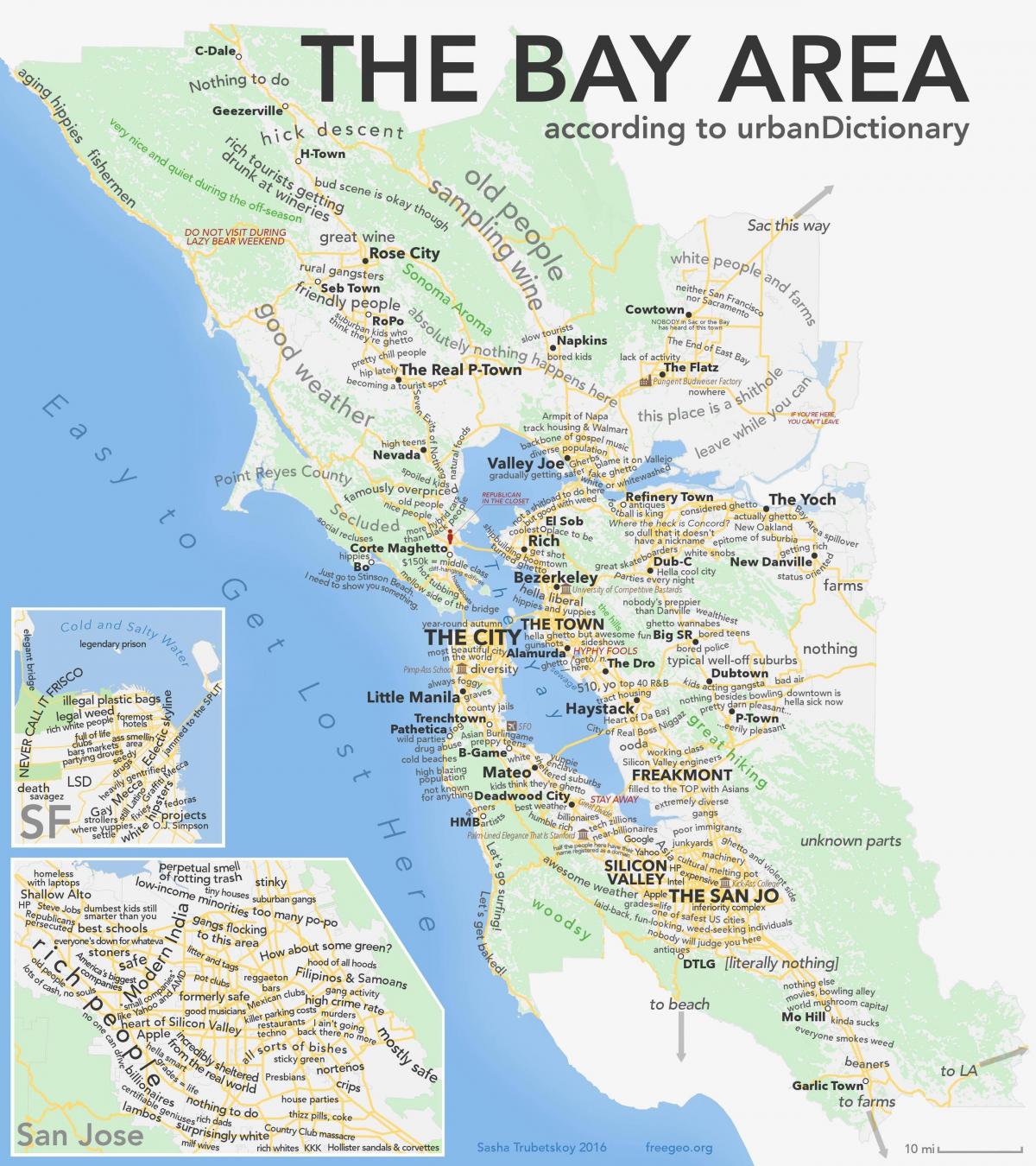 San-Fransisko şəhərində Kaliforniya xəritəsi