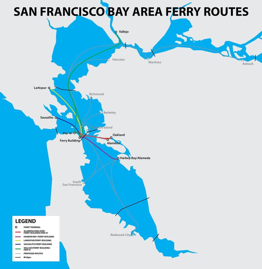 San-Fransisko bərə xəritə bay 