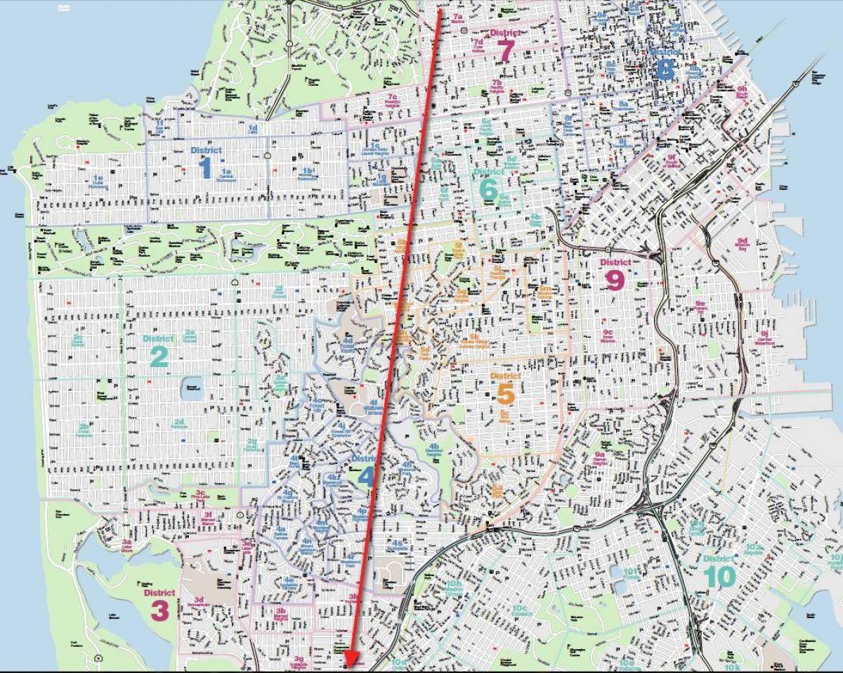 Kart San-Fransisko duman