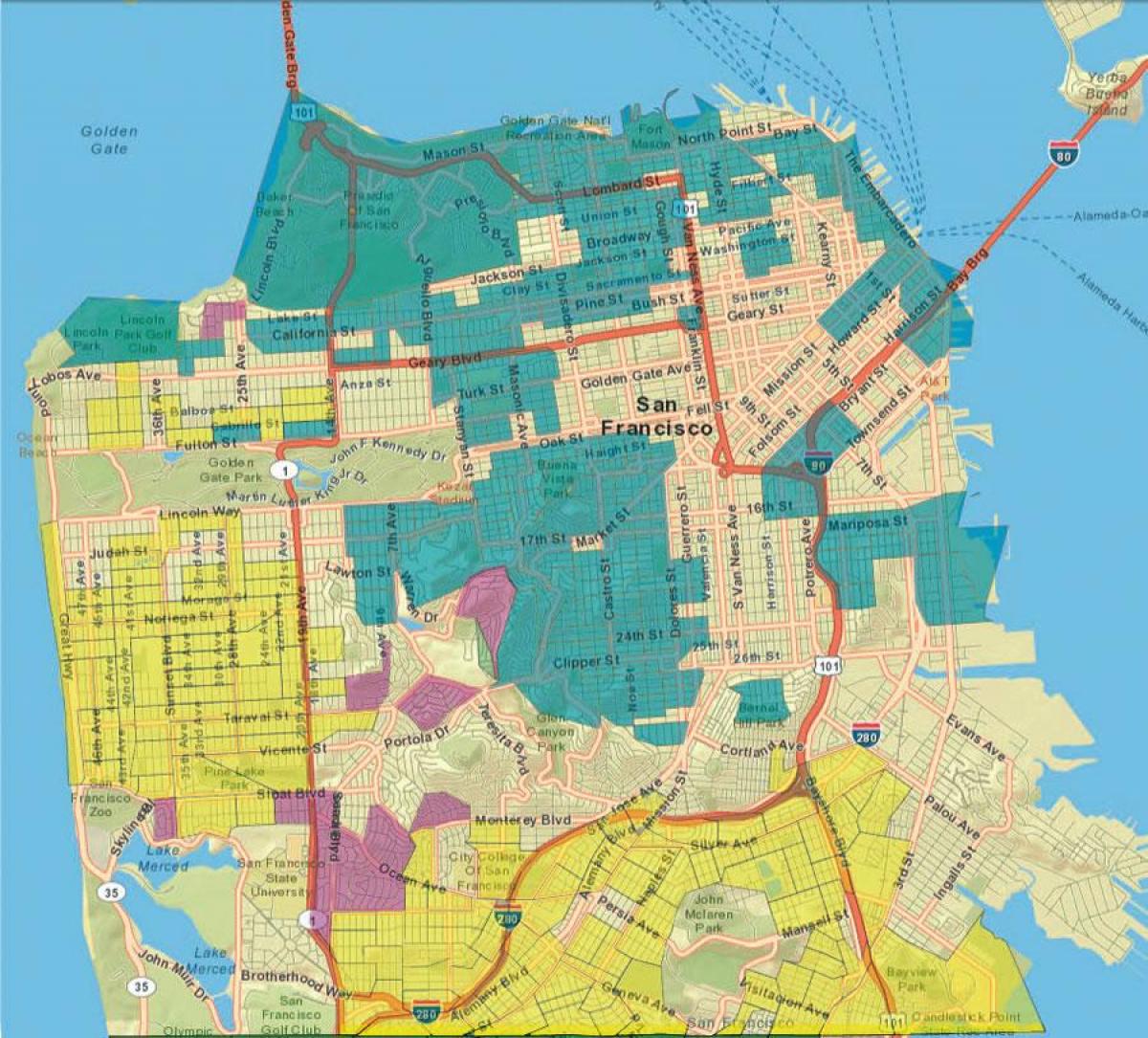 Kart San-Fransisko GIS