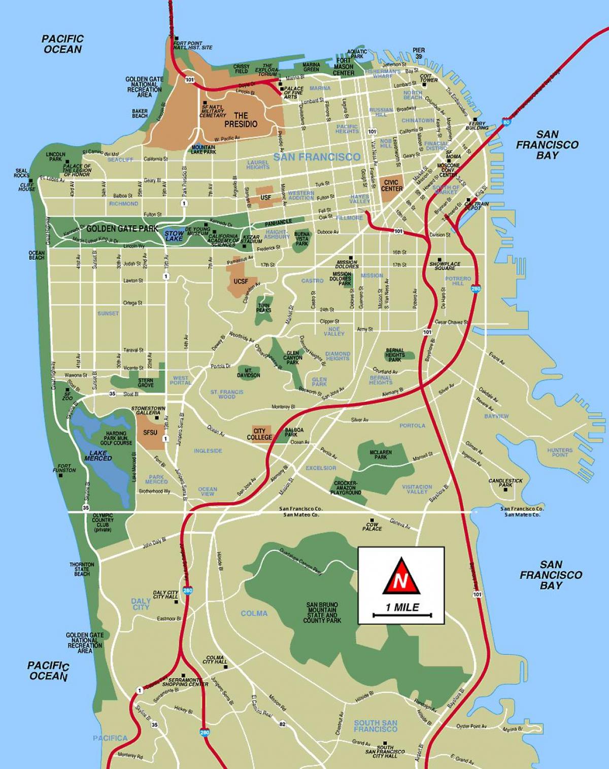 Kart San-Fransisko offline