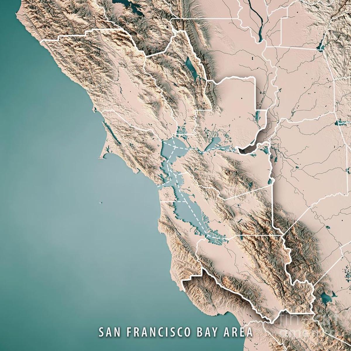 Kart San-Fransisko topoqrafik 