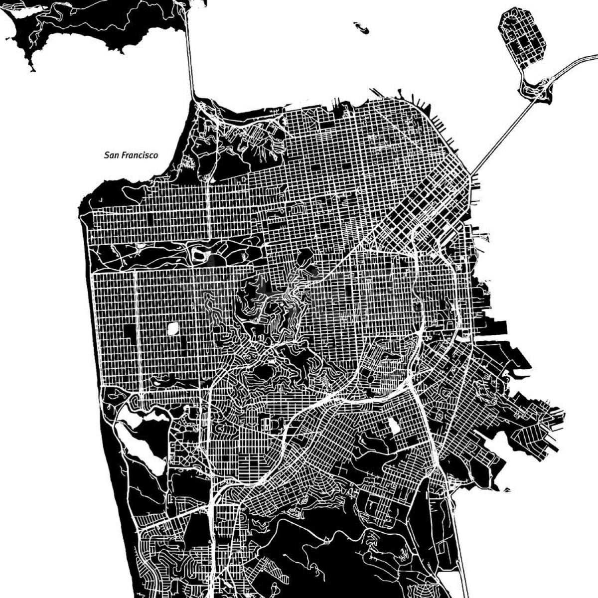 Kart San-Fransisko vektor