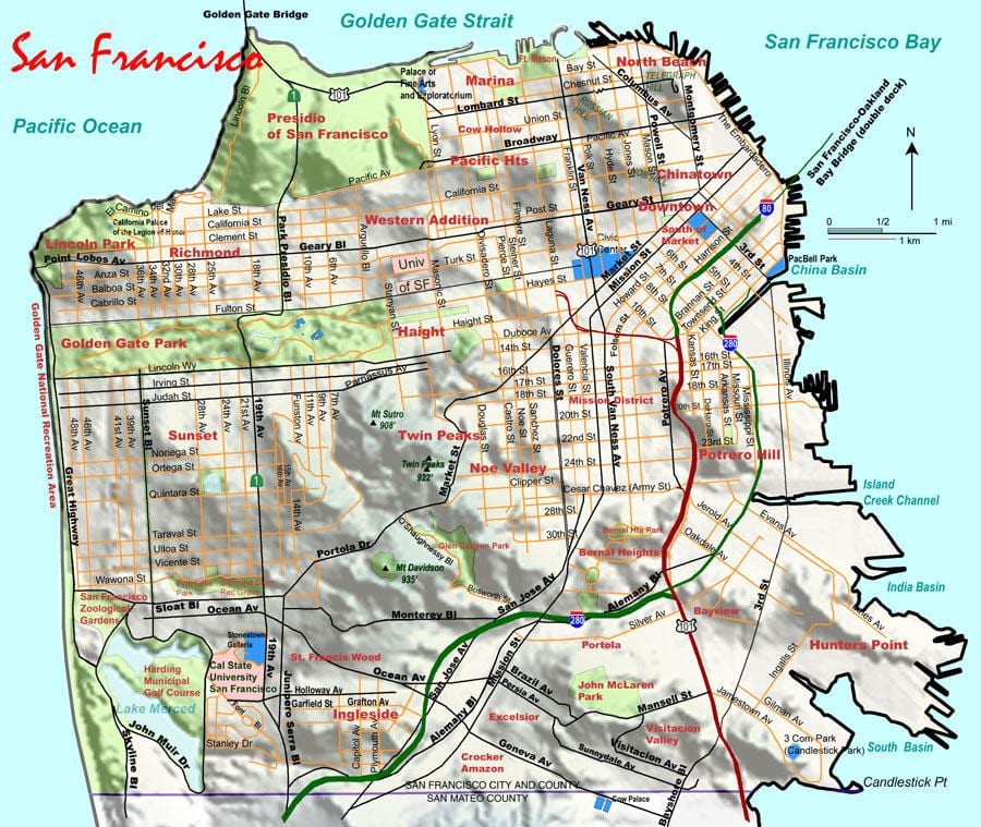 ap San Francisco hündürlüyü