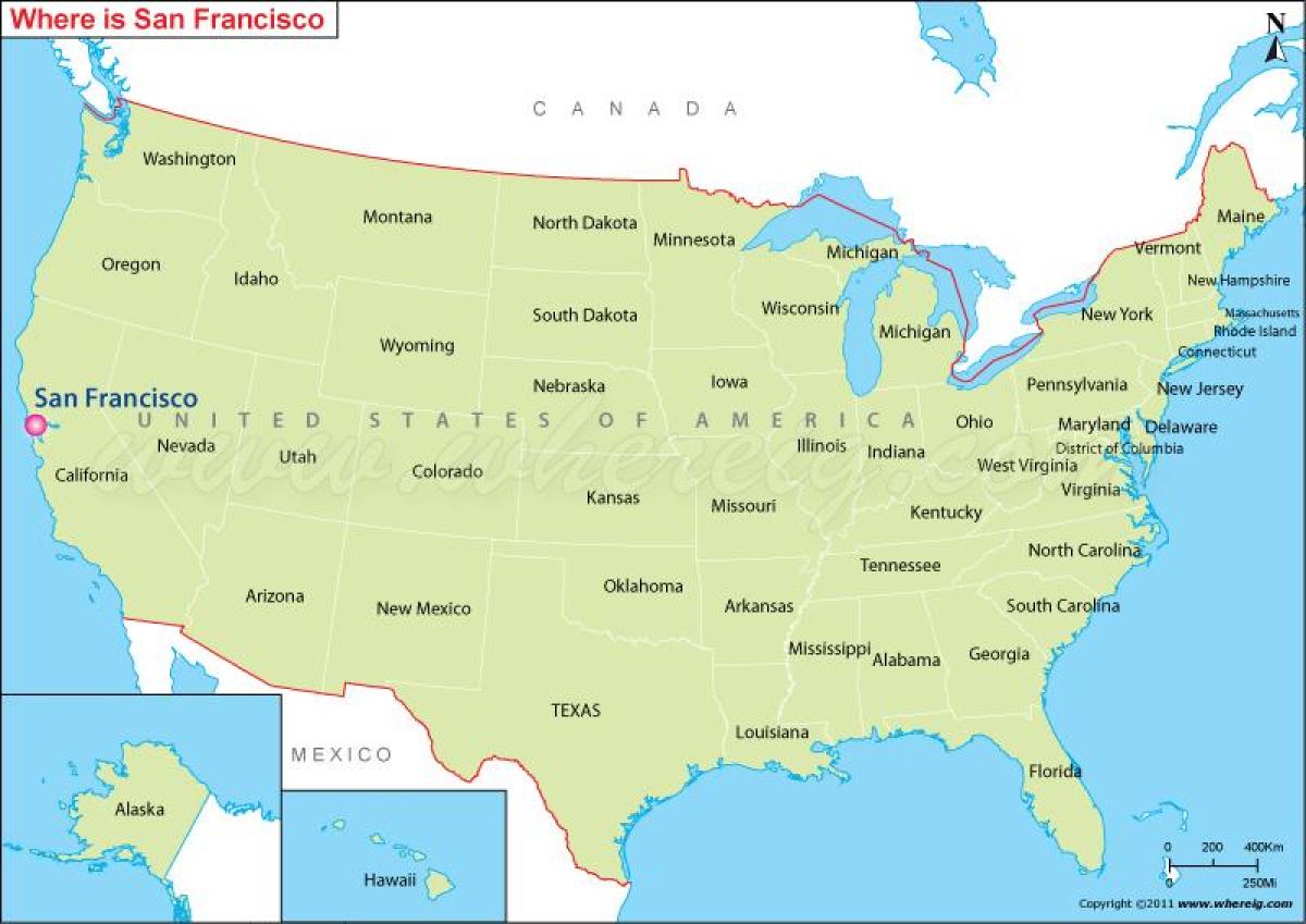 kart San-Fransisko, Kaliforniya, ABŞ