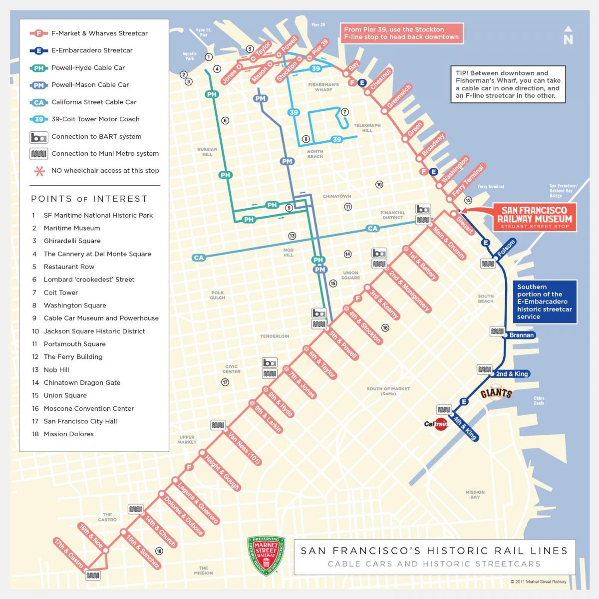kart San-Fransisko троллейбусный marşrut 