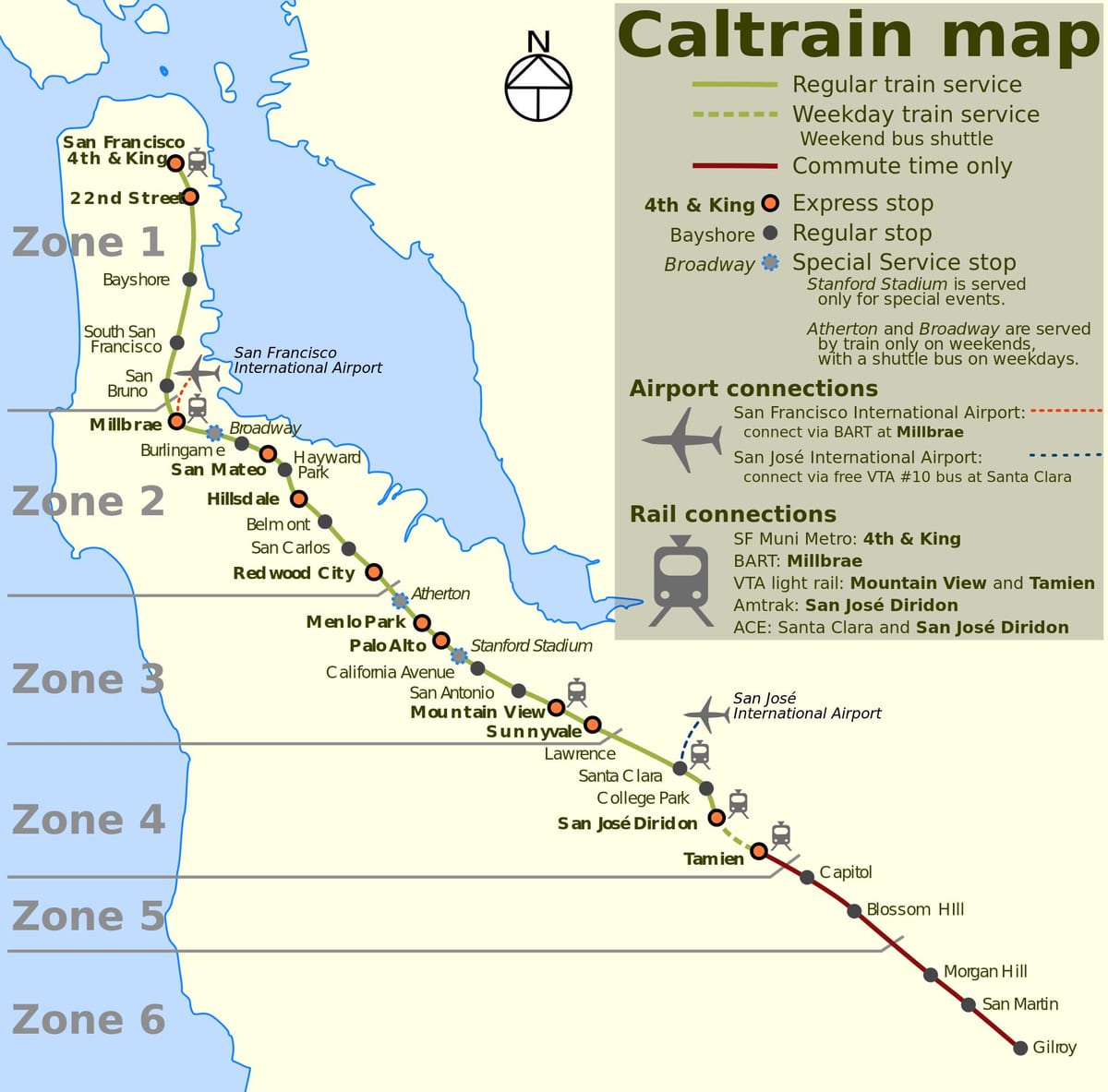 San-Fransisko Koltreyn xəritə