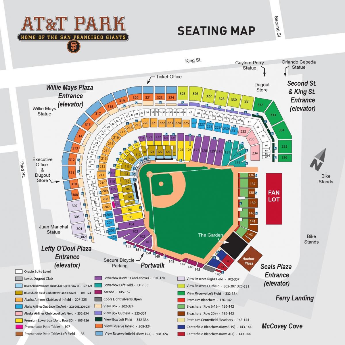 Kart stadionun AT&T park 