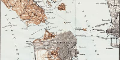 Xəritə qədim San Francisco 
