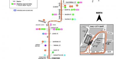 Avtobus San-Fransisko 28 marşrut xəritəsi
