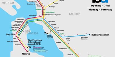Bart sisteminin San-Fransisko xəritə