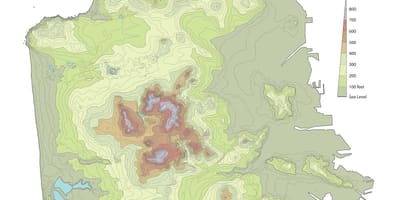San-Fransisko topoqrafik xəritə