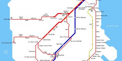 San-Fransisko metro xəritəsi