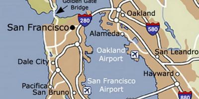 Kart San-Fransisko hava limanı və ətraf