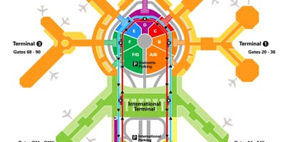 San-Fransisko terminal hava limanı xəritədə