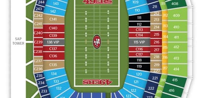 Kart San Francisco 49ers bu stadionu 