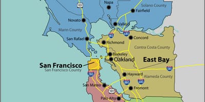 San-Fransisko xəritədə