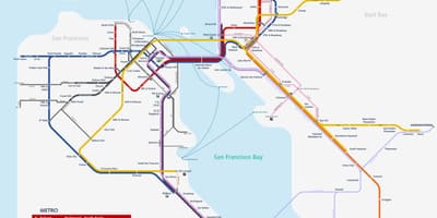 Metro xəritəsi San-Fransiskoda 