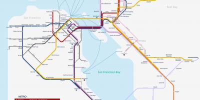 Metro xəritəsi San-Fransiskoda 
